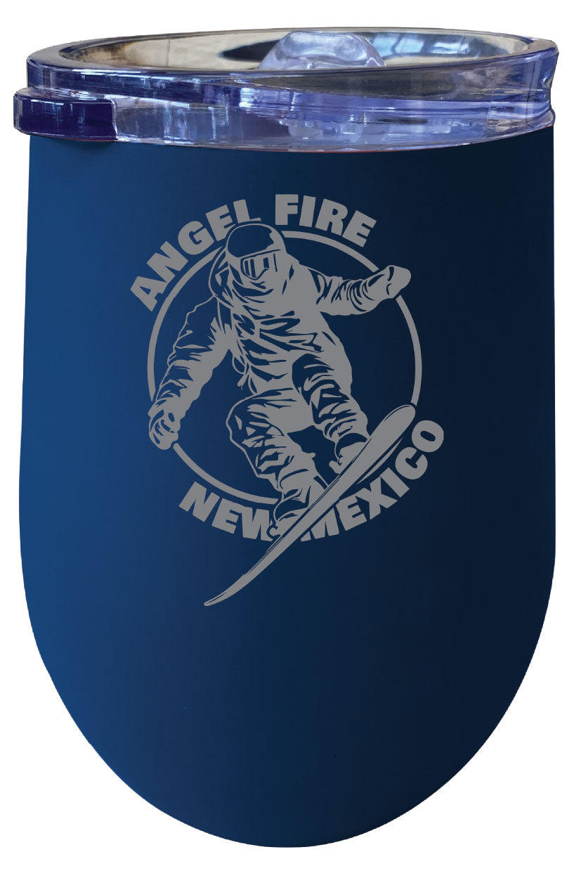 Angel Fire New Mexico Souvenir 12 oz Engraved Insulated Wine Stainless Steel Tumbler