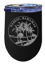 Load image into Gallery viewer, Nassau the Bahamas Souvenir 12 oz Engraved Insulated Wine Stainless Steel Tumbler
