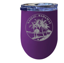 Load image into Gallery viewer, Nassau the Bahamas Souvenir 12 oz Engraved Insulated Wine Stainless Steel Tumbler
