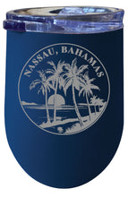 Load image into Gallery viewer, Nassau the Bahamas Souvenir 12 oz Engraved Insulated Wine Stainless Steel Tumbler
