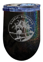 Load image into Gallery viewer, Nassau the Bahamas Souvenir 12 oz Engraved Insulated Wine Stainless Steel Tumbler
