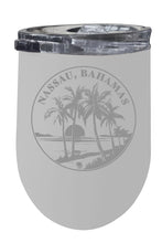 Load image into Gallery viewer, Nassau the Bahamas Souvenir 12 oz Engraved Insulated Wine Stainless Steel Tumbler
