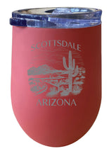 Load image into Gallery viewer, Scottsdale Arizona Souvenir 12 oz Engraved Insulated Wine Stainless Steel Tumbler
