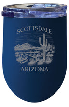 Load image into Gallery viewer, Scottsdale Arizona Souvenir 12 oz Engraved Insulated Wine Stainless Steel Tumbler
