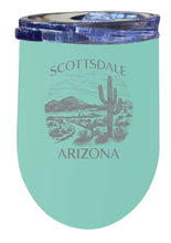 Load image into Gallery viewer, Scottsdale Arizona Souvenir 12 oz Engraved Insulated Wine Stainless Steel Tumbler
