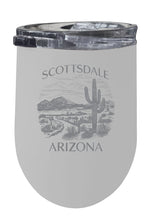 Load image into Gallery viewer, Scottsdale Arizona Souvenir 12 oz Engraved Insulated Wine Stainless Steel Tumbler
