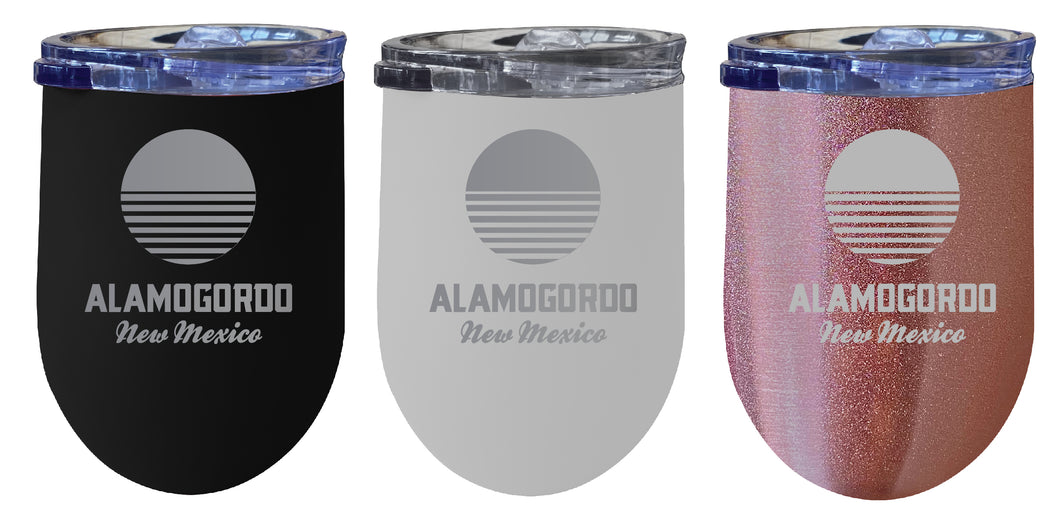 Alamogordo New Mexico Souvenir 12 oz Laser Etched Insulated Wine Stainless Steel Tumbler