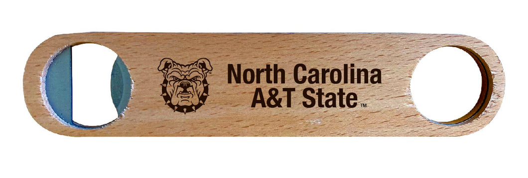 North Carolina A&T State Aggies NCAA Elegant Laser-Etched Wooden Bottle Opener - Collegiate Bar Accessory