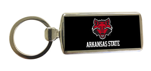 Arkansas State Metal Keychain