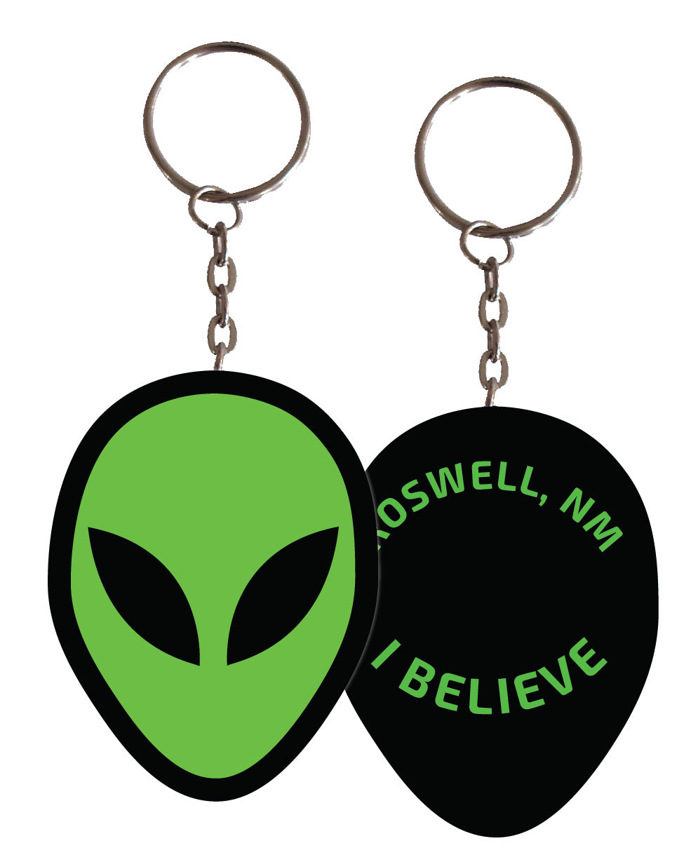 Roswell New Mexico Alien I Believe Metal Keychain