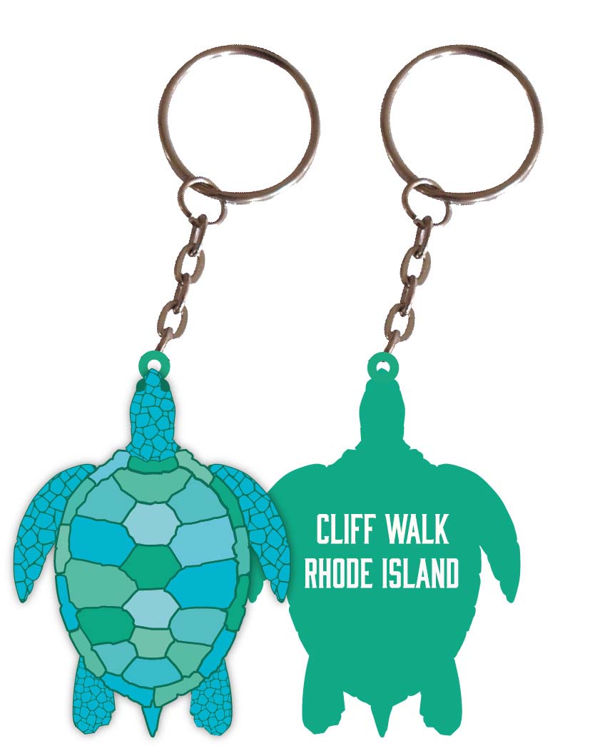 Cliff Walk Rhode Island Turtle Metal Keychain – R & R INC.