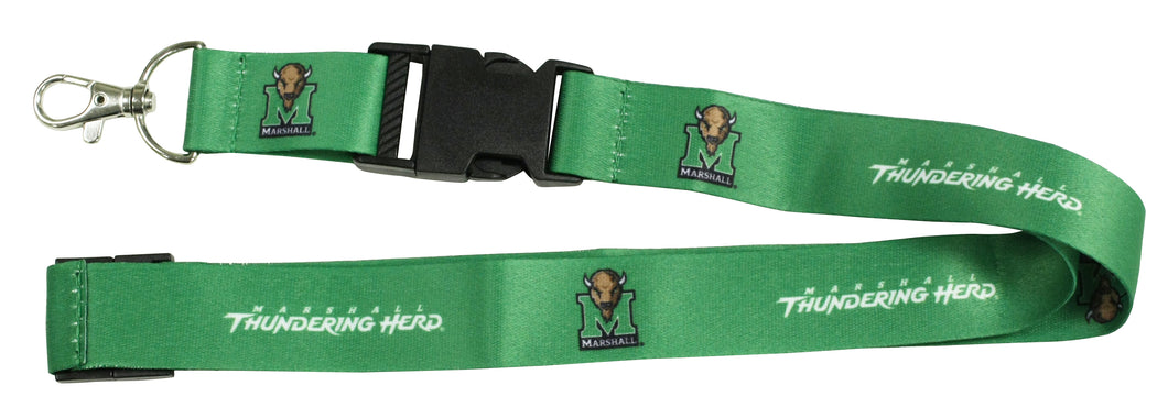 Ultimate Sports Fan Lanyard -  Marshall Thundering Herd Spirit, Durable Polyester, Quick-Release Buckle & Heavy-Duty Clasp