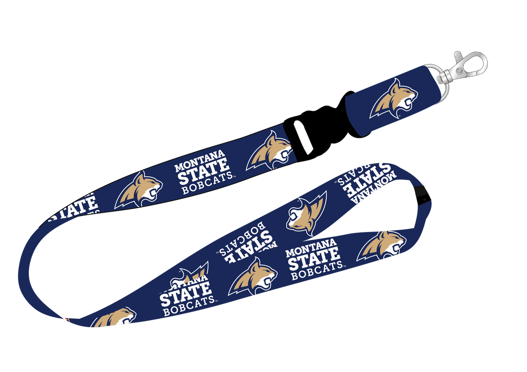 Ultimate Sports Fan Lanyard -  Montana State Bobcats Spirit, Durable Polyester, Quick-Release Buckle & Heavy-Duty Clasp