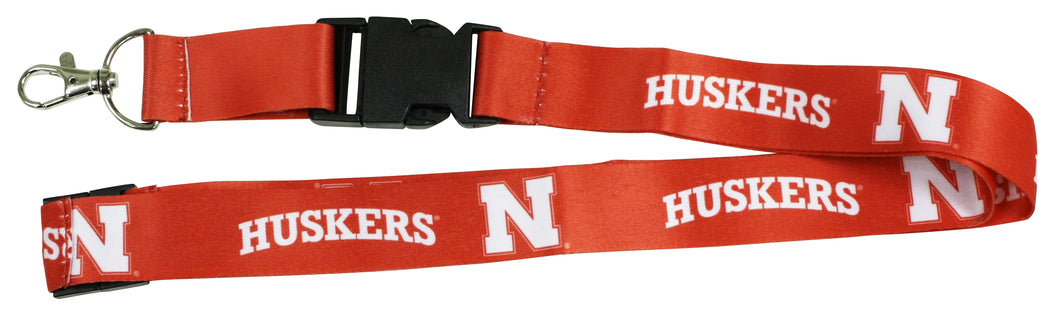 Ultimate Sports Fan Lanyard -  Nebraska Cornhuskers Spirit, Durable Polyester, Quick-Release Buckle & Heavy-Duty Clasp