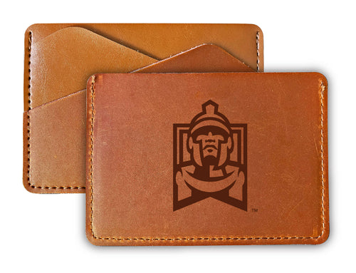 Elegant East Stroudsburg University Leather Card Holder Wallet - Slim Profile, Engraved Design