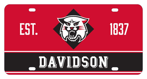 NCAA Davidson College Metal License Plate - Lightweight, Sturdy & Versatile