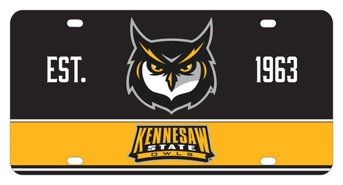 NCAA Kennesaw State University Metal License Plate - Lightweight, Sturdy & Versatile