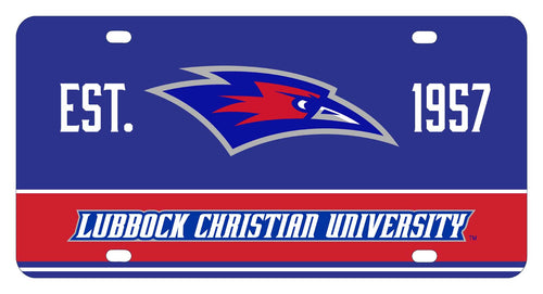 NCAA Lubbock Christian University Chaparral Metal License Plate - Lightweight, Sturdy & Versatile