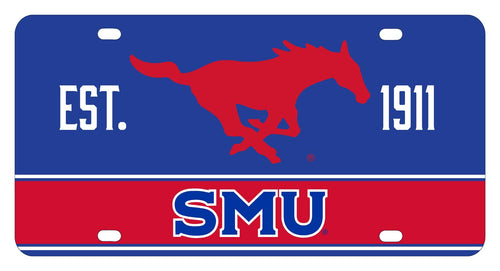 NCAA Southern Methodist University Metal License Plate - Lightweight, Sturdy & Versatile