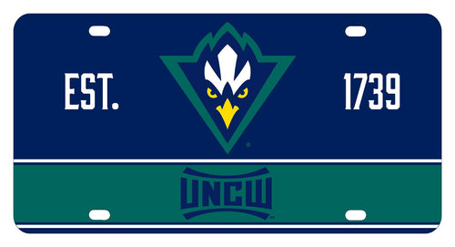 NCAA North Carolina Wilmington Seahawks Metal License Plate - Lightweight, Sturdy & Versatile