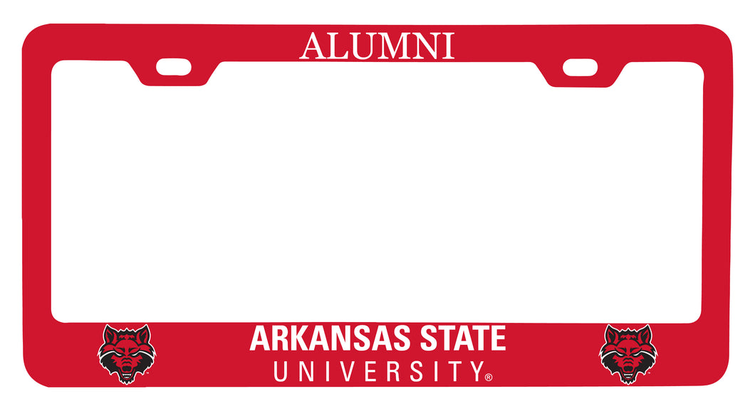 NCAA Arkansas State Alumni License Plate Frame - Colorful Heavy Gauge Metal, Officially Licensed