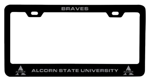 Alcorn State Braves NCAA Laser-Engraved Metal License Plate Frame - Choose Black or White Color