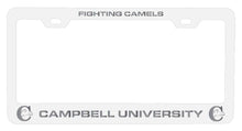 Load image into Gallery viewer, Campbell University Fighting Camels NCAA Laser-Engraved Metal License Plate Frame - Choose Black or White Color
