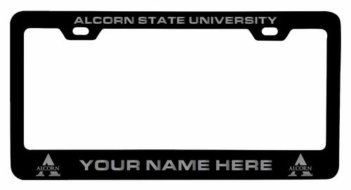 Customizable Alcorn State Braves NCAA Laser-Engraved Metal License Plate Frame - Personalized Car Accessory