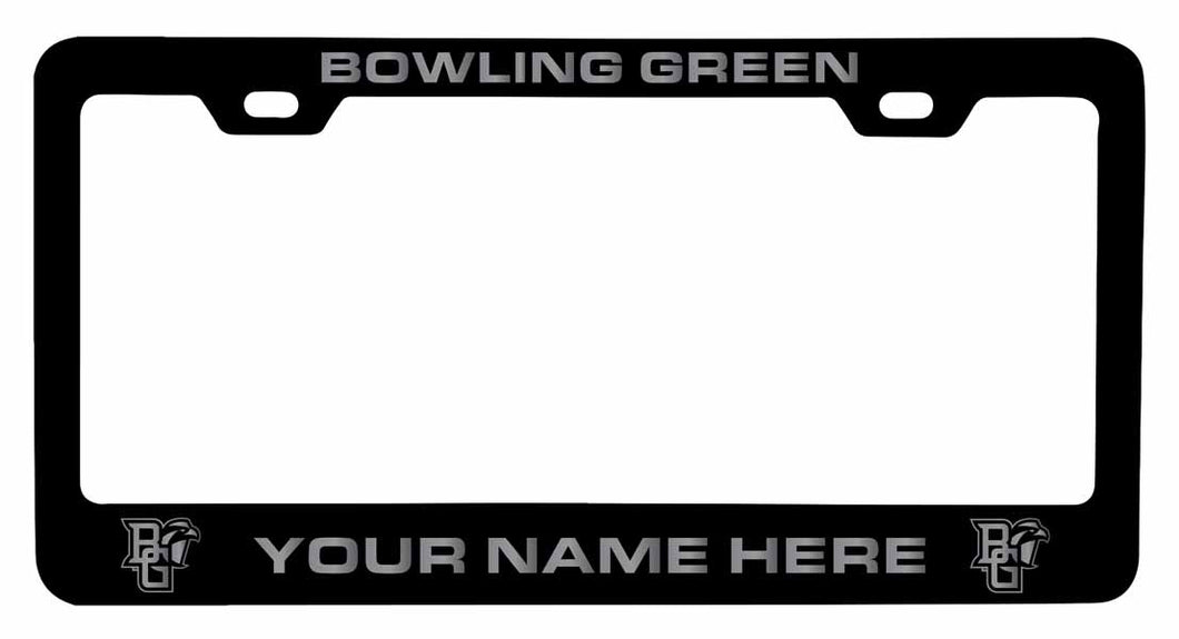 Customizable Bowling Green Falcons NCAA Laser-Engraved Metal License Plate Frame - Personalized Car Accessory