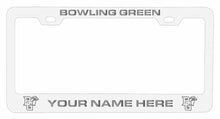 Load image into Gallery viewer, Customizable Bowling Green Falcons NCAA Laser-Engraved Metal License Plate Frame - Personalized Car Accessory
