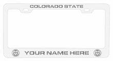 Load image into Gallery viewer, Customizable Colorado State Rams NCAA Laser-Engraved Metal License Plate Frame - Personalized Car Accessory
