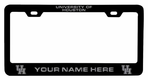 Customizable University of Houston NCAA Laser-Engraved Metal License Plate Frame - Personalized Car Accessory