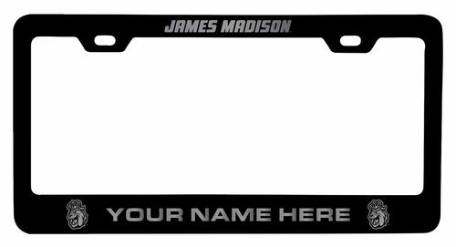 Customizable James Madison Dukes NCAA Laser-Engraved Metal License Plate Frame - Personalized Car Accessory