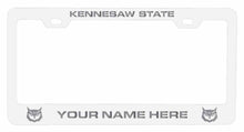 Load image into Gallery viewer, Customizable Kennesaw State University NCAA Laser-Engraved Metal License Plate Frame - Personalized Car Accessory
