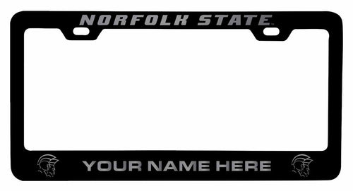 Customizable Norfolk State University NCAA Laser-Engraved Metal License Plate Frame - Personalized Car Accessory