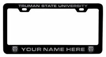 Load image into Gallery viewer, Customizable Truman State University NCAA Laser-Engraved Metal License Plate Frame - Personalized Car Accessory
