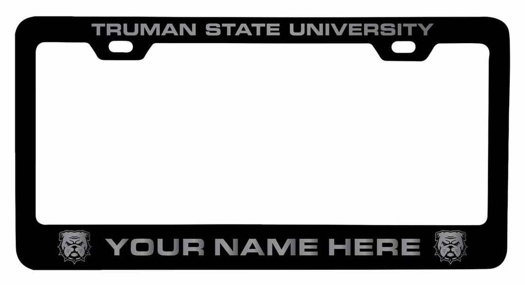 Customizable Truman State University NCAA Laser-Engraved Metal License Plate Frame - Personalized Car Accessory