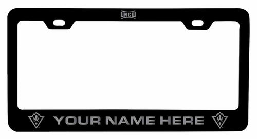 Customizable North Carolina Wilmington Seahawks NCAA Laser-Engraved Metal License Plate Frame - Personalized Car Accessory