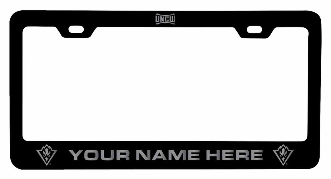 Customizable North Carolina Wilmington Seahawks NCAA Laser-Engraved Metal License Plate Frame - Personalized Car Accessory