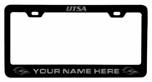 Customizable UTSA Road Runners NCAA Laser-Engraved Metal License Plate Frame - Personalized Car Accessory