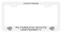 Load image into Gallery viewer, Plymouth State University NCAA Laser-Engraved Metal License Plate Frame - Choose Black or White Color
