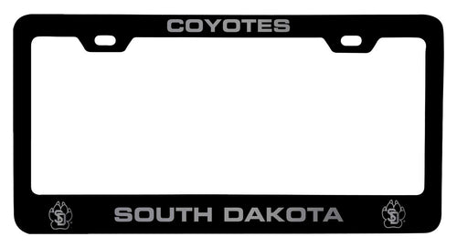 South Dakota Coyotes NCAA Laser-Engraved Metal License Plate Frame - Choose Black or White Color