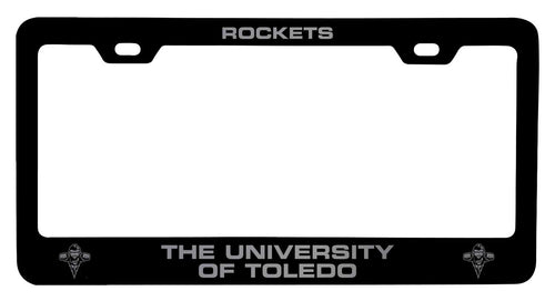 Toledo Rockets NCAA Laser-Engraved Metal License Plate Frame - Choose Black or White Color