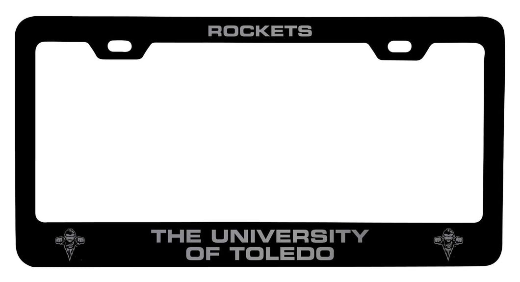 Toledo Rockets NCAA Laser-Engraved Metal License Plate Frame - Choose Black or White Color