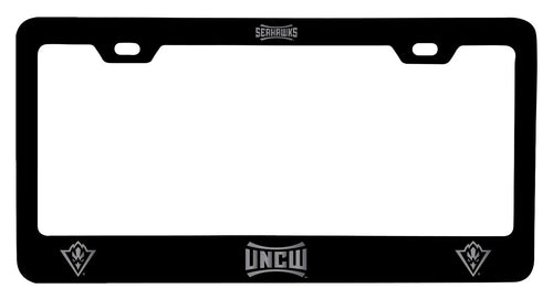 North Carolina Wilmington Seahawks NCAA Laser-Engraved Metal License Plate Frame - Choose Black or White Color