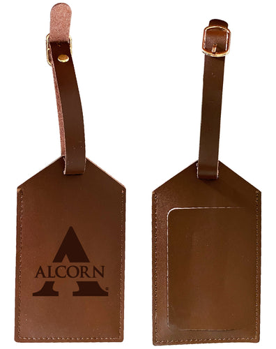 Elegant Alcorn State Braves NCAA Leather Luggage Tag with Engraved Logo