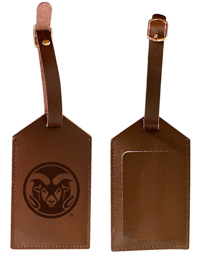 Elegant Colorado State Rams NCAA Leather Luggage Tag with Engraved Logo