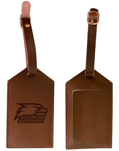 Elegant Georgia Southern Eagles NCAA Leather Luggage Tag with Engraved Logo