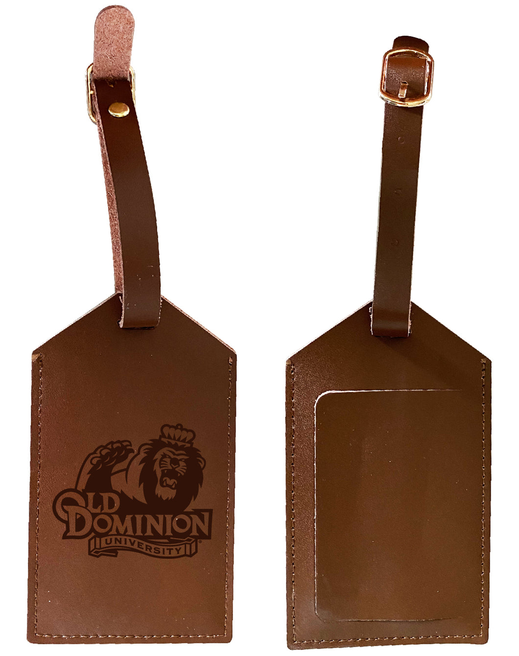 Elegant Old Dominion Monarchs NCAA Leather Luggage Tag with Engraved Logo