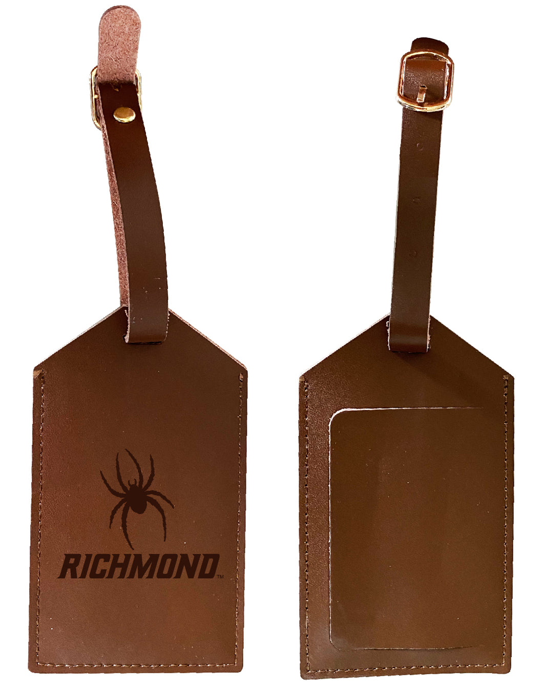 Elegant Richmond Spiders NCAA Leather Luggage Tag with Engraved Logo